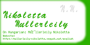 nikoletta mullerleily business card